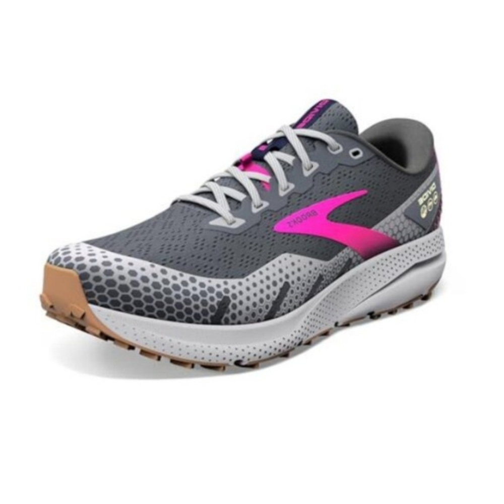 Brooks | Womens Divide 3 Running Shoe - Ebony/Gray/Pink